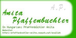 anita pfaffenbuchler business card
