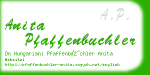 anita pfaffenbuchler business card